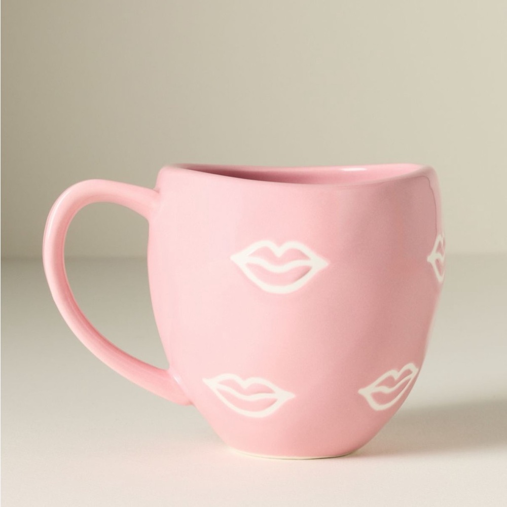 Anthropologie Vida Icon Mug: Valentine’s Edition | Rose | Kiss | NIB